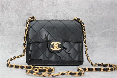 patent leather chanel bag|chanel patent leather mini bag.